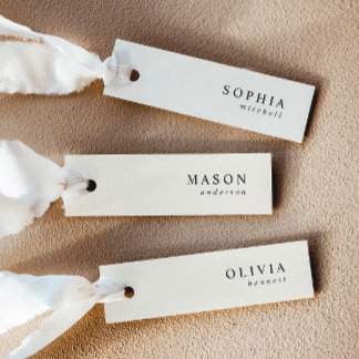 Élégant Mariage de crème légère Nom Cartes de plac