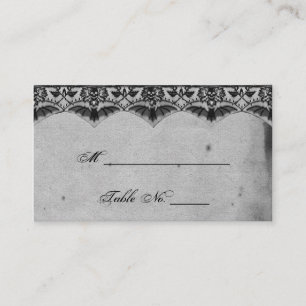 Élégant Mariage de dentelle gothique Cartes de pla