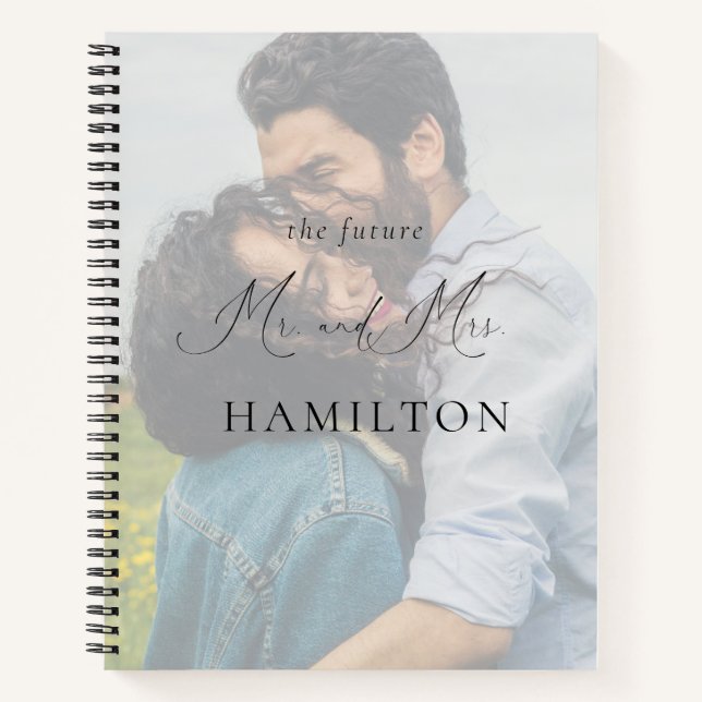 Elégant Mariage de la calligraphie Carnet de plani (Devant)