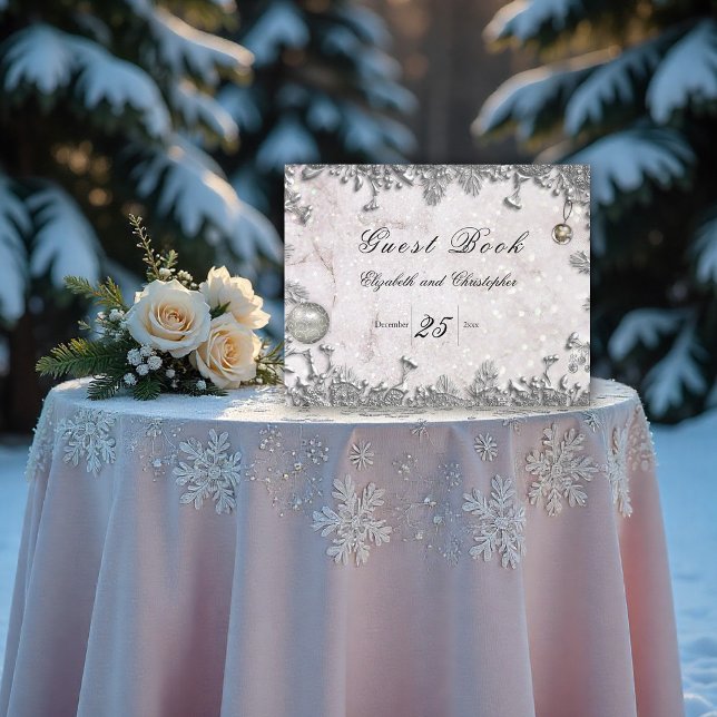 Élégant Mariage de Noël d'hiver livre d'hôtes (Créateur téléchargé)