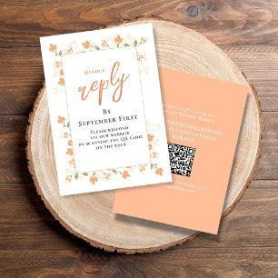 Elégant Mariage de Pêche RSVP personnalisé