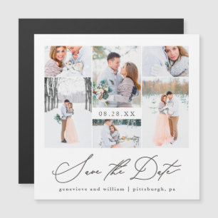 Élégant mariage de photo magnétique Enregistrer la