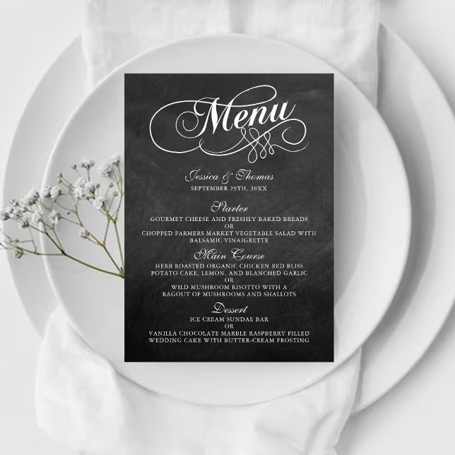 Élégant Mariage de tableau de bord Modèles de menu (Créateur téléchargé)