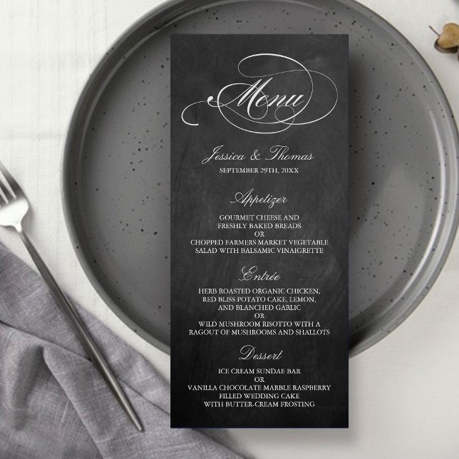 Élégant Mariage de tableau de bord Modèles de menu (Créateur téléchargé)