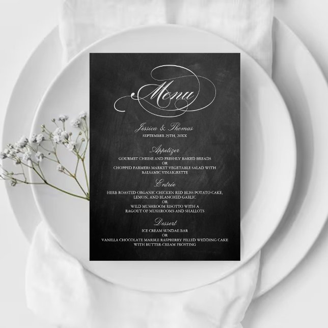 Élégant Mariage de tableau de bord Modèles de menu (Créateur téléchargé)