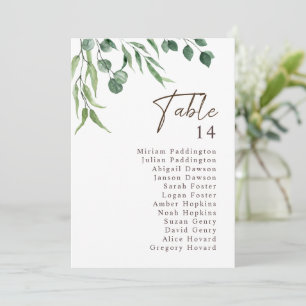 Élégant Mariage de verdure rustique Tableau Numéro