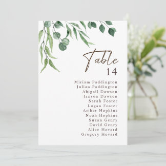 Élégant Mariage de verdure rustique Tableau Numéro