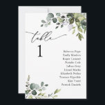 Elégant Mariage de verdure Sièges Cartes de table<br><div class="desc">Conçu pour correspondre à notre collection Boho Greenery mariage,  ce Modèle de menu personnalisable propose des feuilles de verdure mélangés à l'aquarelle et un serif élégant en noir. Éléments correspondants disponibles.</div>