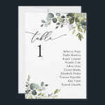 Elégant Mariage de verdure Sièges Cartes de table<br><div class="desc">Conçu pour correspondre à notre collection Boho Greenery mariage,  ce Modèle de menu personnalisable propose des feuilles de verdure mélangés à l'aquarelle et un serif élégant en noir. Éléments correspondants disponibles.</div>