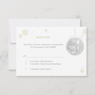 Elégant mariage d'hiver argent RSVP