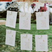 Élégant Mariage d'or moderne Sièges Cartes de grap