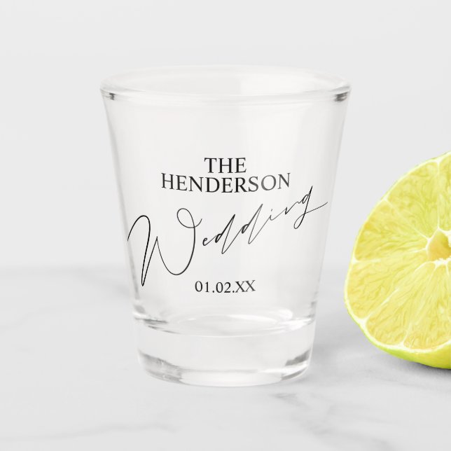 Elégant mariage Favoriser verre de tir (Devant)