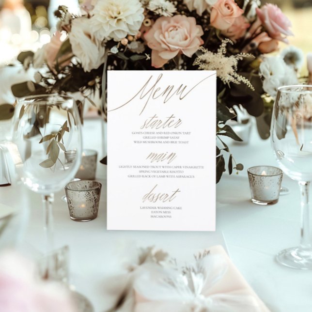 Élégant Mariage Feuille d'Or Faux & Blanc (Créateur téléchargé)