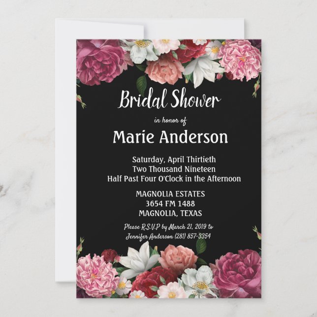 Élégant Mariage Fleurs Bourguignon et Rose Fête de (Devant)