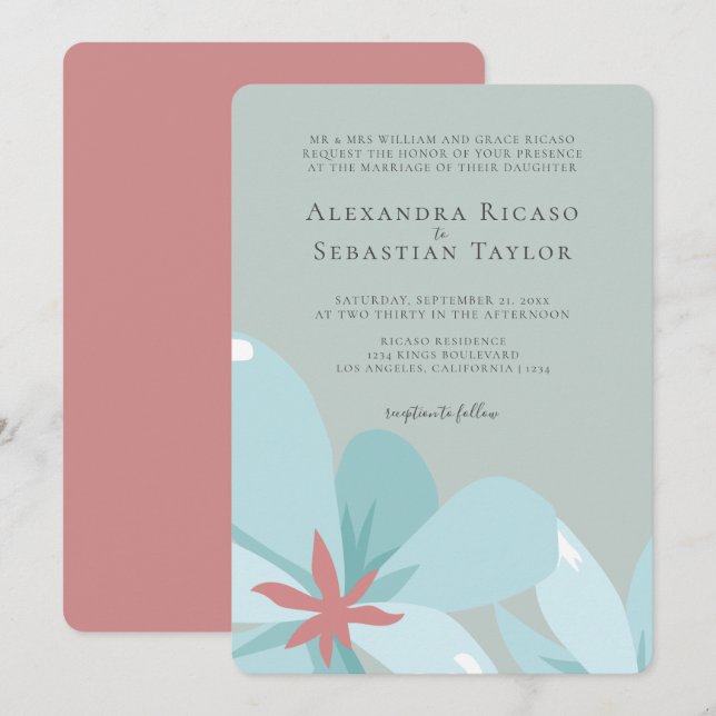 Élégant Mariage Floral Ampersand Collection (Devant / Derrière)