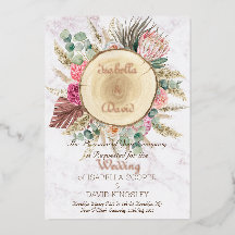 Elégant Mariage floral aquarelle | Invitation