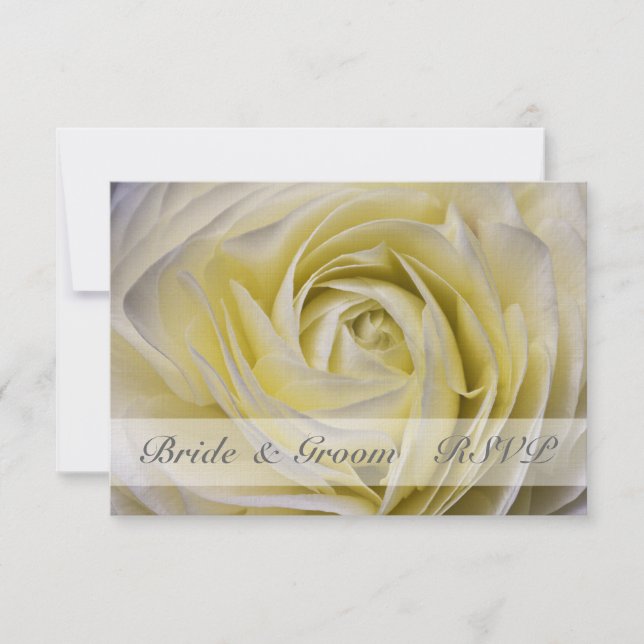 Elégant mariage floral blanc RSVP (Devant)
