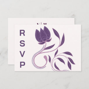 Elégant mariage floral forgé Paisley Ornate RSVP