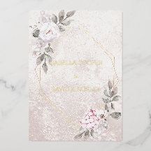 Élégant Mariage floral | Invitation Foil