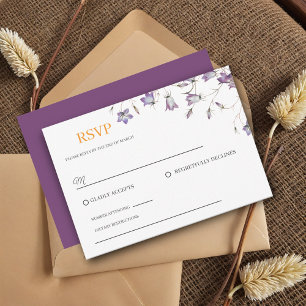 Elégant mariage floral violet RSVP