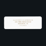 Élégant Mariage Gold Retourner les étiquettes d'ad<br><div class="desc">Élégant Mariage Gold Retourner les étiquettes d'adresse</div>