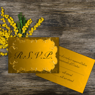 Elégant mariage Gold RSVP