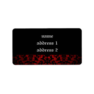 Élégant mariage gothique étiquettes de adresse