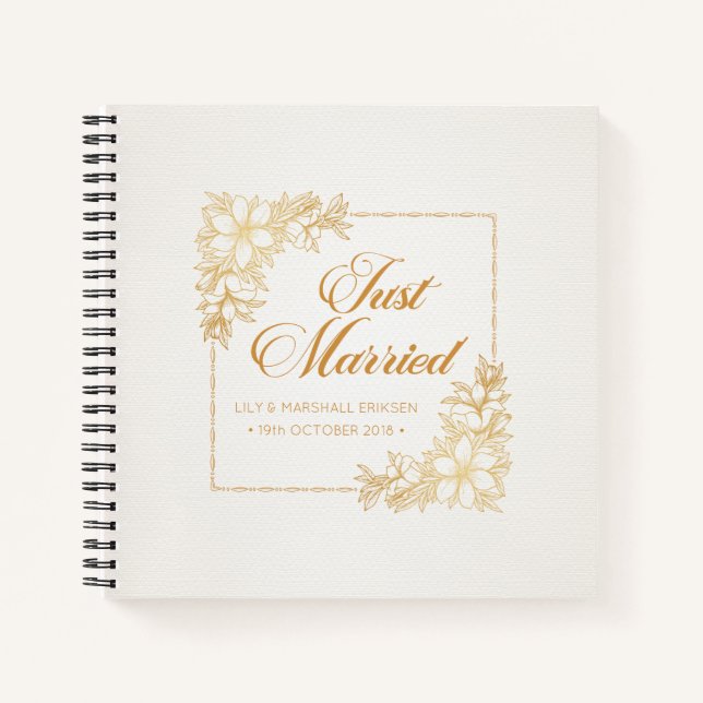 Élégant Mariage marié | Livre d'or (Devant)