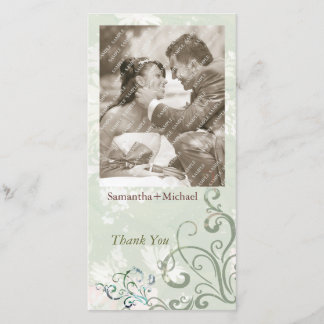 Élégant Mariage Merci Carte photo