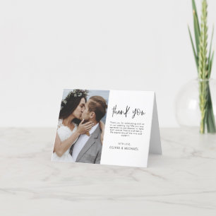 Elégant mariage Merci Photo Invitation