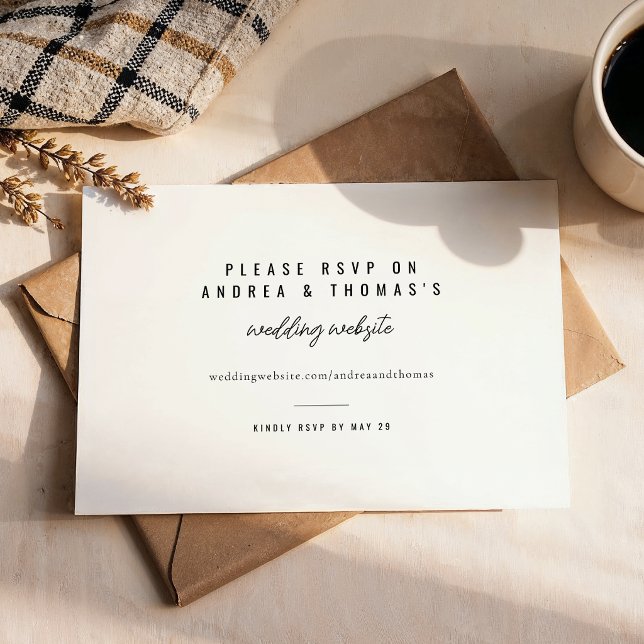 Élégant Mariage Moderne Écriture RSVP (Créateur téléchargé)