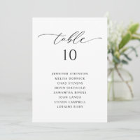 Élégant Mariage moderne Sièges Cartes