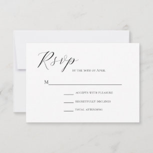 Elégant Mariage musulman minimaliste élégant RSVP