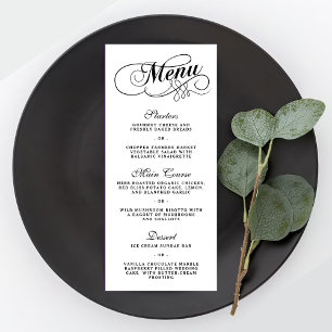 Elégant Mariage Noir Et Blanc Modèles Menu