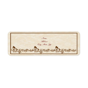 Élégant Mariage papillon Étiquettes de adresse