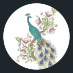 Élégant MARIAGE Peacock ENVELOPE STICKERS<br><div class="desc">MARIAGE ENVELOPE STICKERS Elegant Peacock Couleur Turquoise Thème</div>