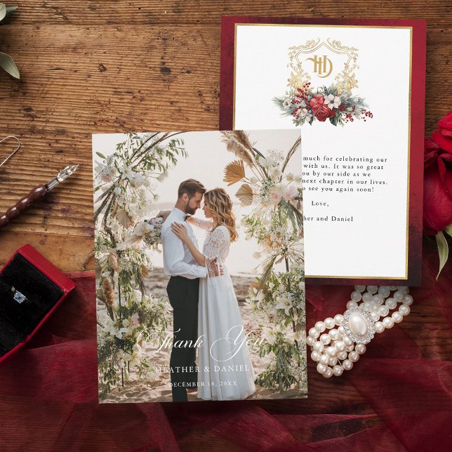 Élégant mariage photo Calligraphie Merci (Créateur téléchargé)