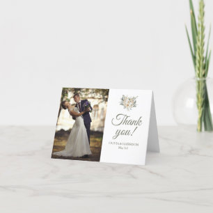 Elégant Mariage photo Carte de remerciements - Sag