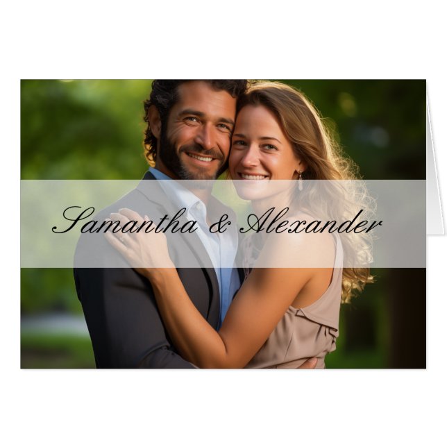 Élégant Mariage photo de superposition de Sheer (Devant horizontal)