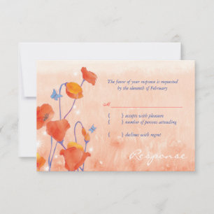 Elégant mariage Red Poppy RSVP