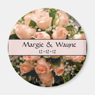 ÉLÉGANT MARIAGE ROSE FAVORISANT MAGNET