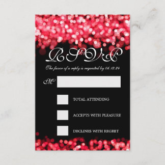 Elégant Mariage RSVP lumières rouges