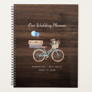 Élégant Mariage Rustique Bois Vélo Vintage