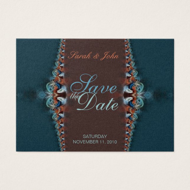 Élégant Mariage Turquoise et carte d'invitation (Devant)