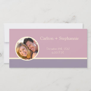 Élégant Mariage violet Faire-part photo