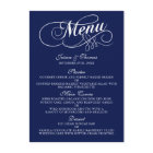 Elégant Marine Bleu Et Blanc Mariage Menu Modèles