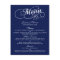 Elégant Marine Bleu Et Blanc Mariage Menu Modèles