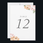 Elegant Mason Jar Numéro de table<br><div class="desc">Design mariage élégant de fleur et jarre de maçon par Shelby Allison. Cliquez sur le lien ci-dessous pour voir l'ensemble de la collection de Mariages Mason Jar qui comprend les invitations correspondants,  les cartes rsvp,  les timbres-poste et bien plus encore.</div>