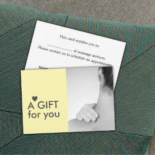 Elégant Massage Therapist Photo Jaune Grey Coeur