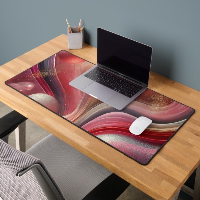 Élégant Mat de bureau Abstrait rose (Bureau 2)
